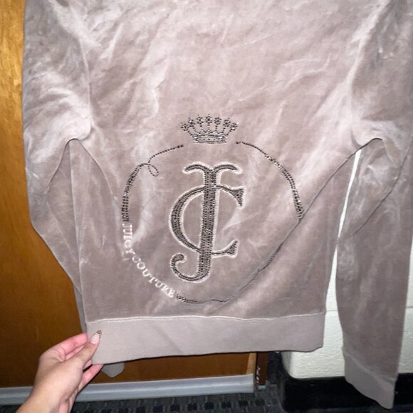 Juicy Couture Zip-up Sweater- Beige SMALL - Picture 7 of 7